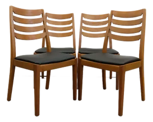 Set of 4 Vintage Mid Century Modern Dining Chairs by Nathan