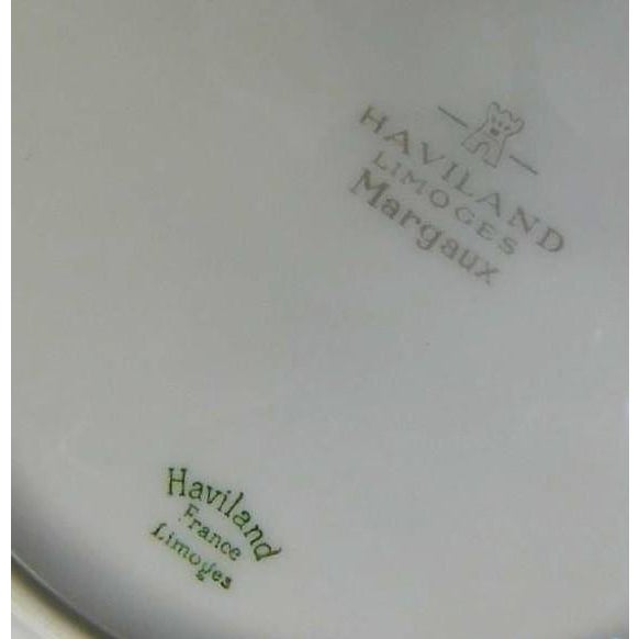 White Haviland Limoges Porcelain Plates, Margaux - Set of 6 For Sale - Image 8 of 9