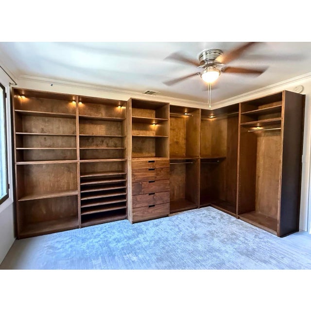 Wood An Artist-Made Custom Wood Wardrobe With Lighting Feature, 21st Century For Sale - Image 7 of 9