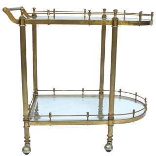 1960s Italian 2-Tier Bar Cart For Sale