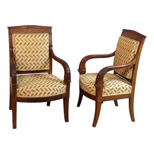 Empire Armchairs, Set of 2 For Sale
