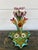 Antique French Majolica Vase Centerpiece Onnaing Art Nouveau Iris Tulip C1900 For Sale - Image 11 of 18
