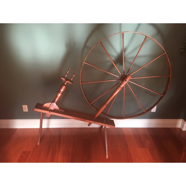 Antique Rustic Spinning Wheel Chairish