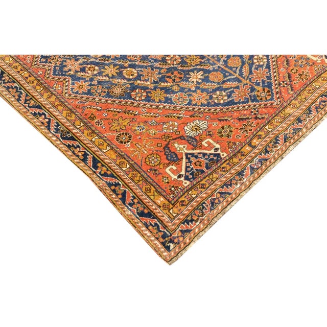 Textile Antique Qashqai Rug 4'9'' x 6'8'' For Sale - Image 7 of 12