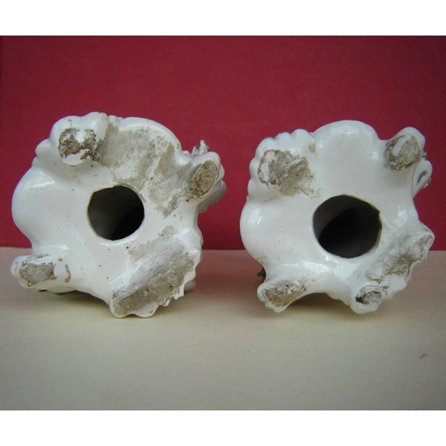18th Century Antique 18th Century Georgian Derby Porcelain Cherub Candlesticks - a Pair For Sale - Image 5 of 12
