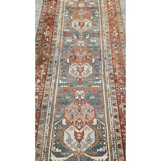 Brick Red 1940s Persian Melayer Runner For Sale - Image 8 of 8