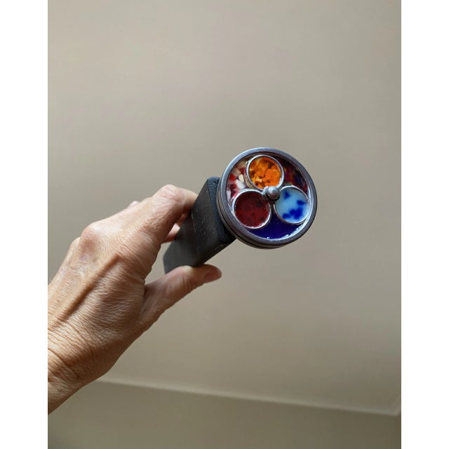 Antique Metal & Stained Glass Kaleidoscope with double wheel Many hours of fun for the proud owner of this antique...