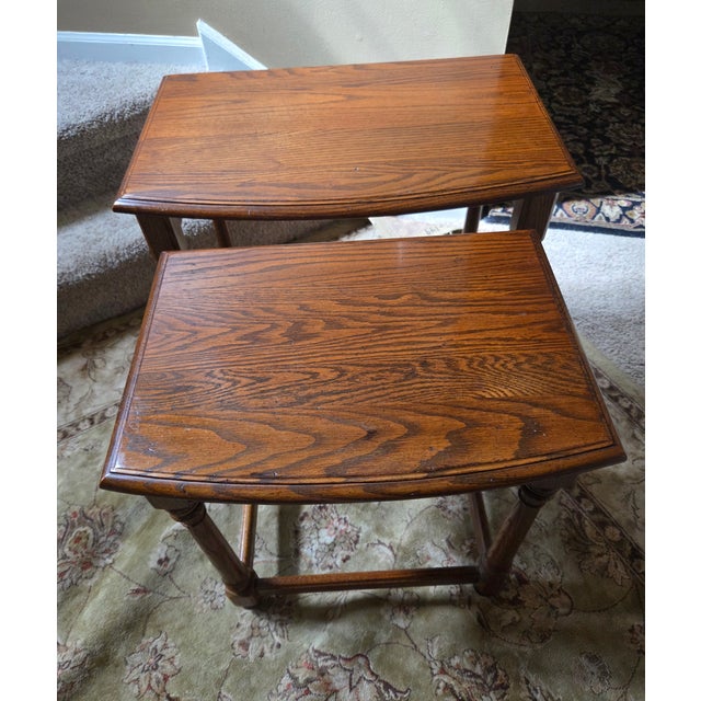 Vintage Ethan Allen Nesting Tables For Sale - Image 15 of 15