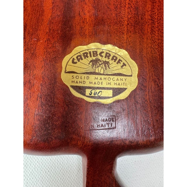 Vintage Caribcraft Mahogany Apple Snack Plates and Cups, Set of 13 For Sale - Image 6 of 15