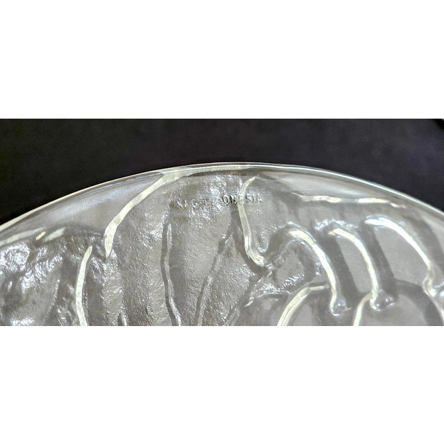 Vintage Kig Indonesia Clear Pressed Glass Grape & Vine Dinnerware Set, 35 Pieces For Sale - Image 13 of 16