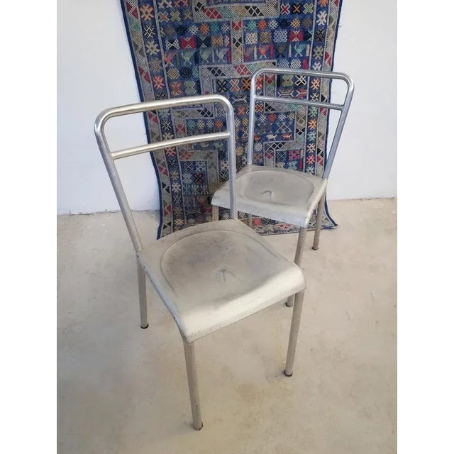 1950s Chair in Aluminum in the Style of Gio Ponti for Montecatini, 1950s For Sale - Image 5 of 11