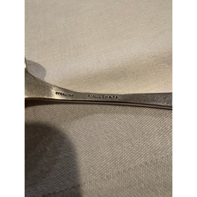 1900 - 1909 Antique Whiting “Lily” Sterling Silver Tablespoon. Monogram “Emma” on Back Handle, “Tempie” on Front Handle. Circa 1808. For Sale - Image 5 of 7