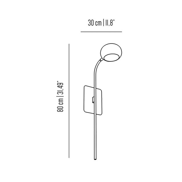 Contemporary Blossom One Stalk Tulip Wall Light by Pierangelo Orecchioni for Brass Brothers For Sale - Image 3 of 4