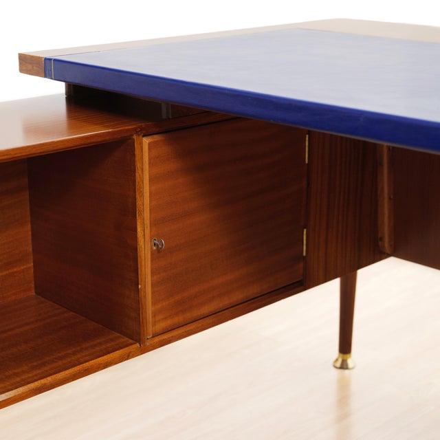 Mid-Century Modern Mid Century Teak Executive Desk With Floating Return, England, 1960s For Sale - Image 3 of 18
