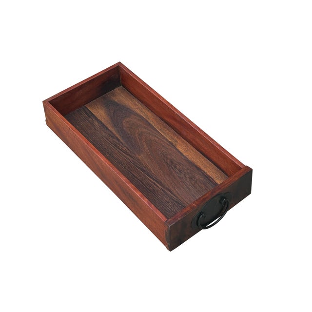 Oriental Rectangular Rosewood Charm Patina 3 Drawers Coffee Table For Sale - Image 9 of 15