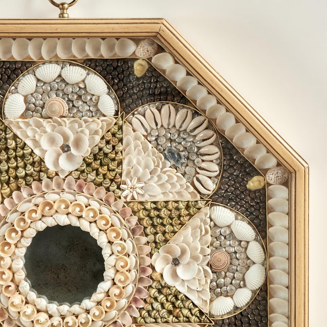 Vintage Sailors Valentine With Mirror For Sale - Image 4 of 7