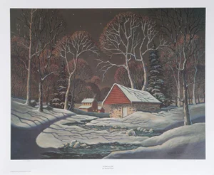 Vernon Wood, Springhouse, Offset Lithograph