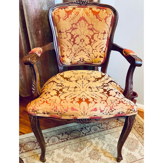 Vintage French Louis XV Style Fauteuil Armchairs - A Pair Bring classic European sophistication into your home with this...