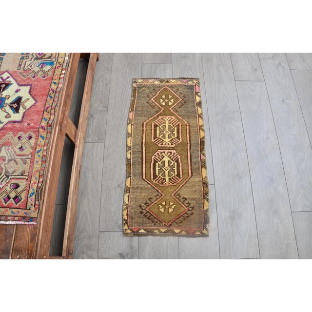 1960s Turkish Small Door Mat Rug For Sale - Image 6 of 6
