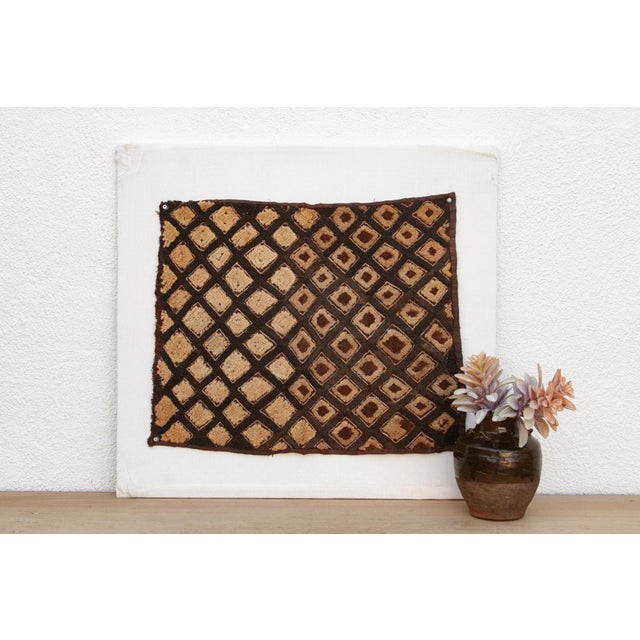 Textile Pine Cone African Kuba Cloth Panel For Sale - Image 7 of 7