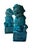 Set of 2, 1970s Blue Foo Dog Guardian Lion Ceramics Set For Sale - Image 4 of 10