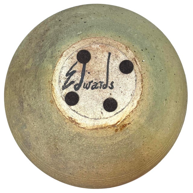 1970's Massive Hand-Crafted Stoneware Vessel With Geometric Decoration by Ken Edwards Montana Potter For Sale - Image 10 of 12