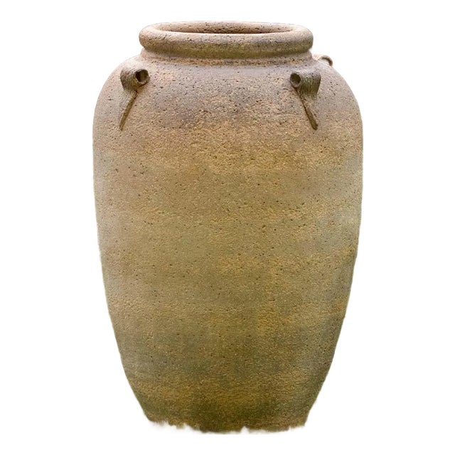 4-handle Jar Beige Terra Cotta Planter For Sale