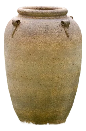4-handle Jar Beige Terra Cotta Planter