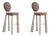 Mary II Bar Chairs with Upholstered Legs by Ottiu, Set of 2 For Sale