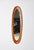 Mid-Century Campo & Graffi Curved Teak Wood Oval Wall Mirror, Italy, 1960s For Sale - Image 9 of 18