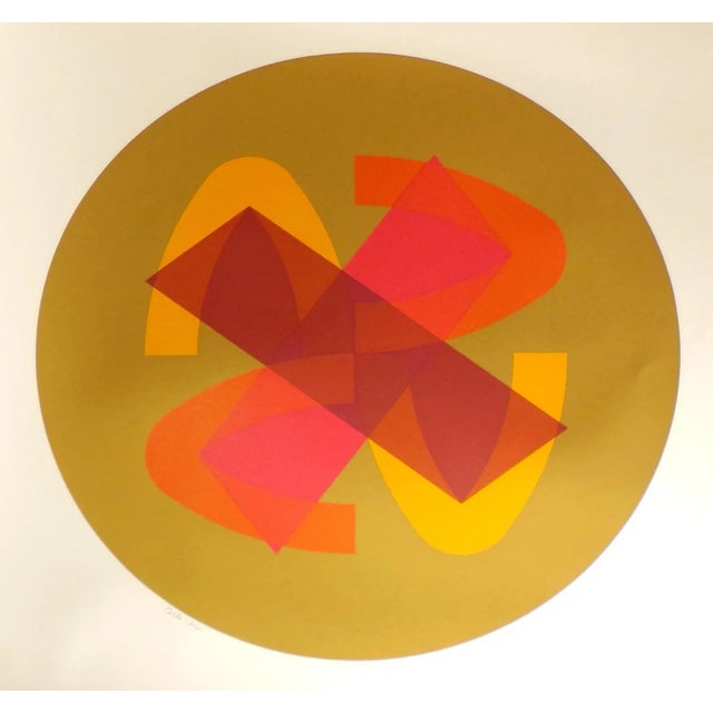 "Golden Loop" Unframed limited edition serigraph by Billy Ray Hastings (American, b.1936). Hand signed, dated, titled and...