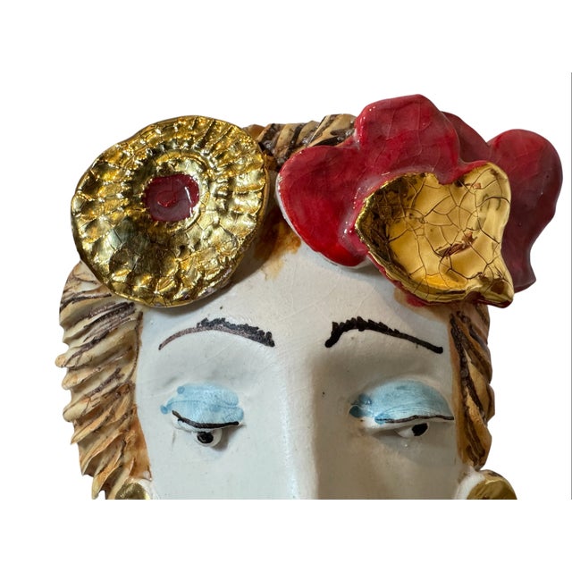 Testine Ceramic Sculpture With Heart by Domenico Pinto For Sale - Image 11 of 13