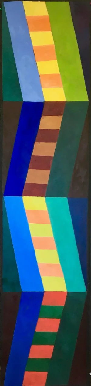 "Disequilibrium #19” Abstract Oil Painting by Mary Alice Copp -