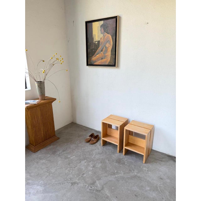 Pine Bedside Tables, 1950s, Set of 2 For Sale - Image 3 of 18
