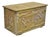 Antique English Victorian Brass Figural Repousse Coal Bin Storage Blanket Chest For Sale