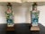 A pair of Chinese famille verte, porcelain vases converted to table lamps. These mid-century , timeless , Chinese export...