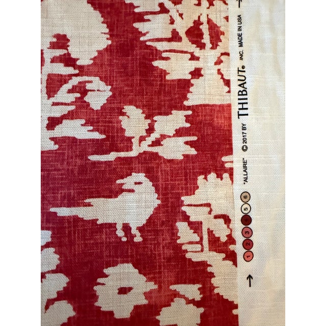 Thibaut F972599 Allaire Red Fabric 2 1/2 Yards For Sale In Raleigh - Image 6 of 6