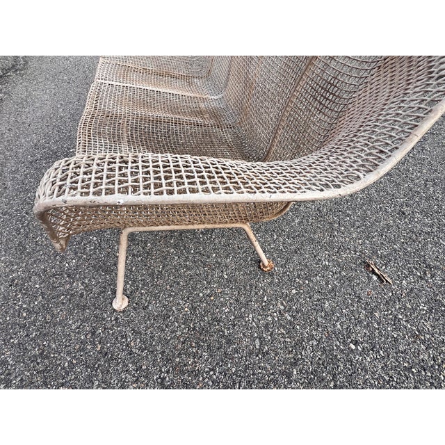 Mid 20th Century Russell Woodard Iron Sculptura Settee Sofa, Attributed For Sale - Image 12 of 12