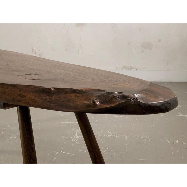 Gouge-cut Wooden Coffee Table, France, 1950s For Sale - Image 17 of 18
