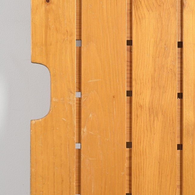 Sliding closet door designed by Charlotte Perriand for the rooms of the Hôtel des Trois Arcs, Les Arcs 1600, circa 1969....