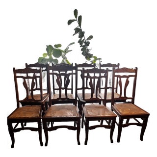 Set of 8 Late 19th Century Eastlake Walnut Dining Chairs For Sale