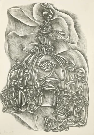 Fritz Baumgartner, Cathedral II, 1970s, Etching
