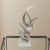 Gray 1976 Bennett Wire Sculpture on Lucite Base – 18” Tall For Sale - Image 8 of 8