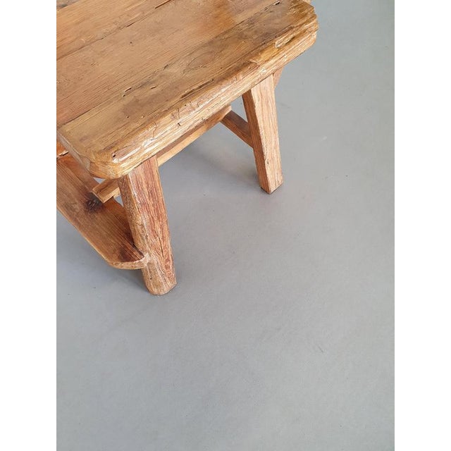 Brutalist Wabi Sabi Elm Dining Chairs and Table, Set of 6 For Sale - Image 11 of 14