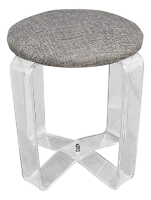 Bent Lucite Basket Weave Upholstery Piano Stool Bench Mid Century Modern MINT!