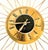 A Vintage MCM Starburst Wall Clock with key. Features brass finish and wood accents, original mechanical wind up action,...
