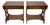 1980s Maitland Smith Regency Style Mahogany Banded Rosewood Pair Side Tables / End Tables For Sale
