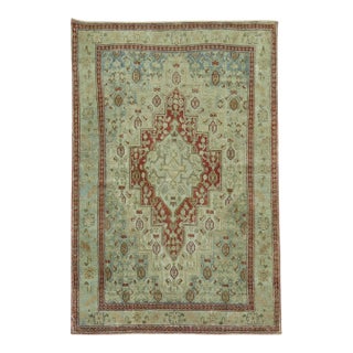 Antique Zabihi Collection Persian Senneh Scatter Rug - 3'6" x 4'10" For Sale