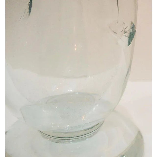 Orrefors Leaf Motif Vase For Sale In Miami - Image 6 of 8