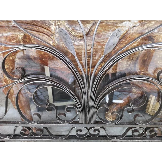 Large Forged Iron Firescreen, 1970s For Sale - Image 6 of 11